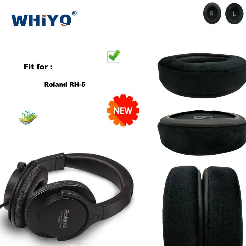 

New Upgrade Replacement Ear Pads for Roland RH-5 Headset Parts Leather Cushion Velvet Earmuff Earphone Sleeve Cover