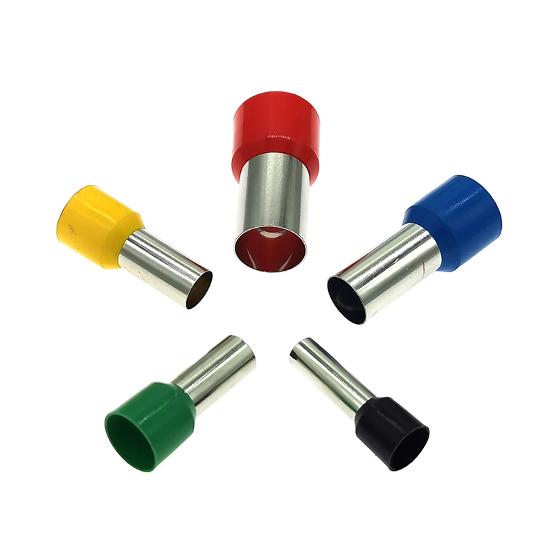 10pcs Copper Tube Insulated Cord End Crimp Terminals Electrical Wire Connector E35-16~E95-25 Cable Ferrules VE 2-3/0 AWG