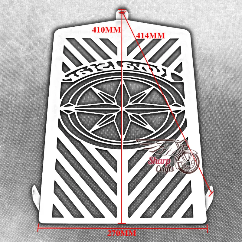 Motorcycle Accessories Chrome Skull Flame Radiator Grill Cover Guard Protector For Yamaha ROYAL STAR XVZ 1300 XVZ1300 1999-2010 view 2