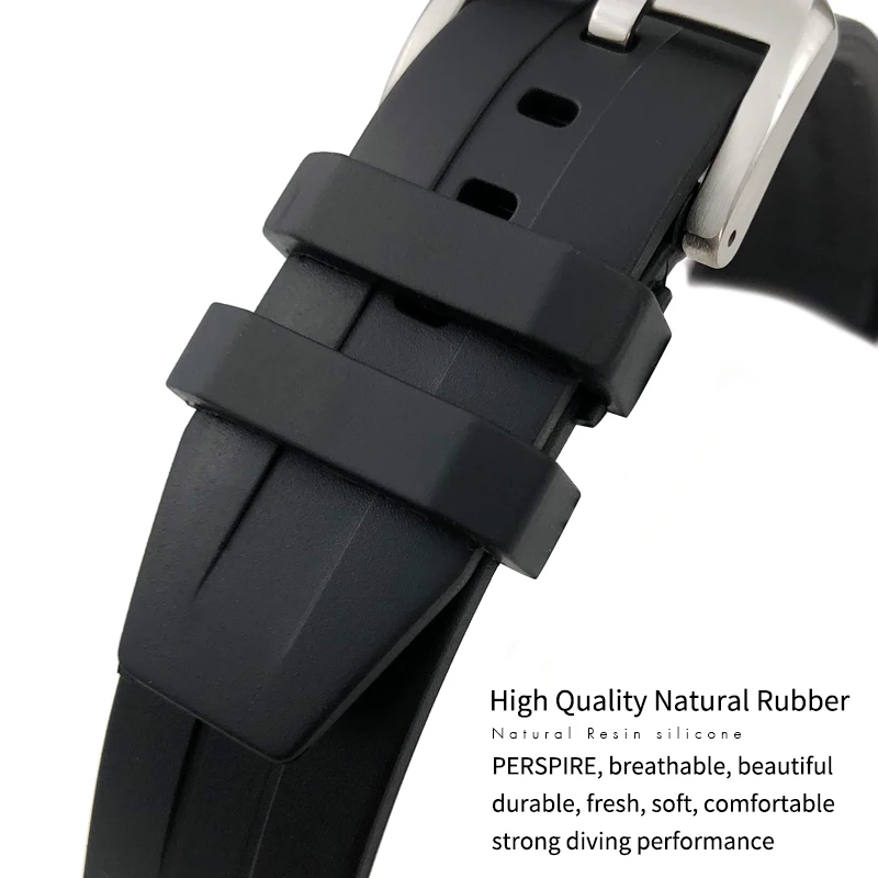 21mm 22mm Rubber Silicone Watch Strap Waterproof Black Orange Watchband Suitable for Tissot T120407 T120417 Sport Accessories