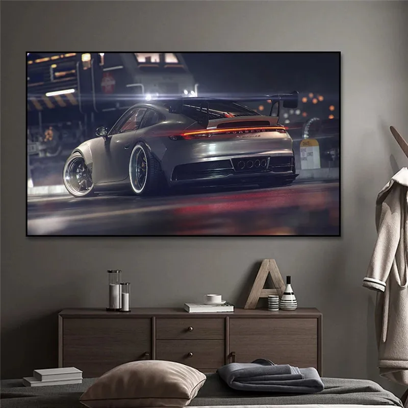911RS Poster Racing Car Painting Canvas Print Nordic Home Decor Wall Art Picture For Living Room Decoration Frameless