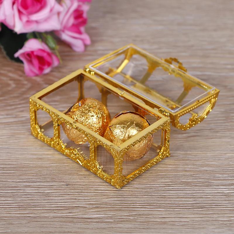 Transparent Organizer Trinket Treasure Storage Mini Home Case Chest Collectibles Desktop Gem Candy Makeup Pirate Jewelry Box