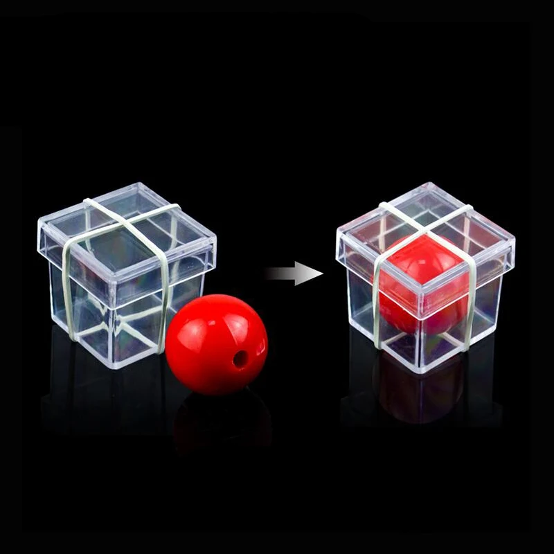 little Ball Penetrate Crystal Box magic tricks illusion props trucos de magia toy wholesale  E3091