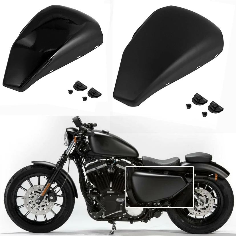 Motorcycle Gloss Black / Matte Black Left Battery Side Fairing Cover For Harley Sportster Iron XL883 XL1200 1200 883 2004-2021