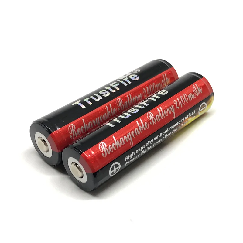 10 unids/lote TrustFire protegido 18650 3,7 V 2400mAh baterías coloridas batería de litio recargable para linternas puntero láser