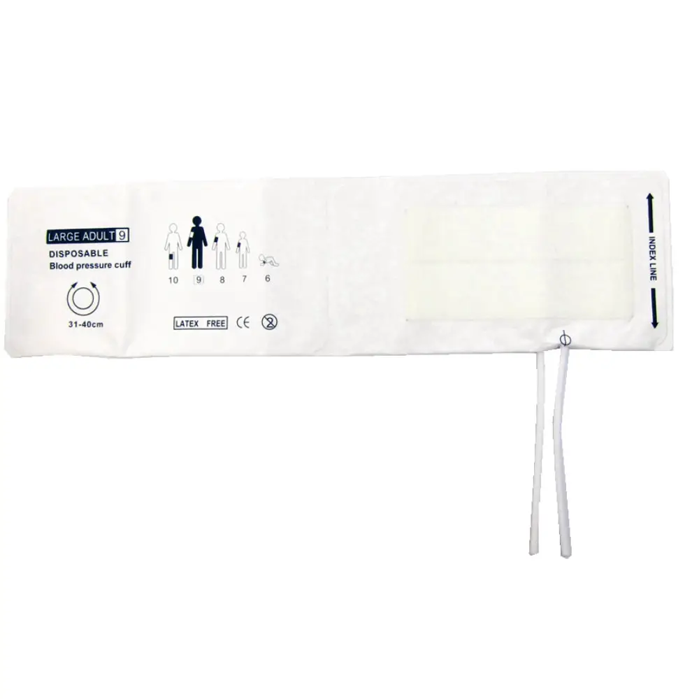 Disposable Non-woven NIBP Cuff Without Bladder Double-tube For Patient Monitor