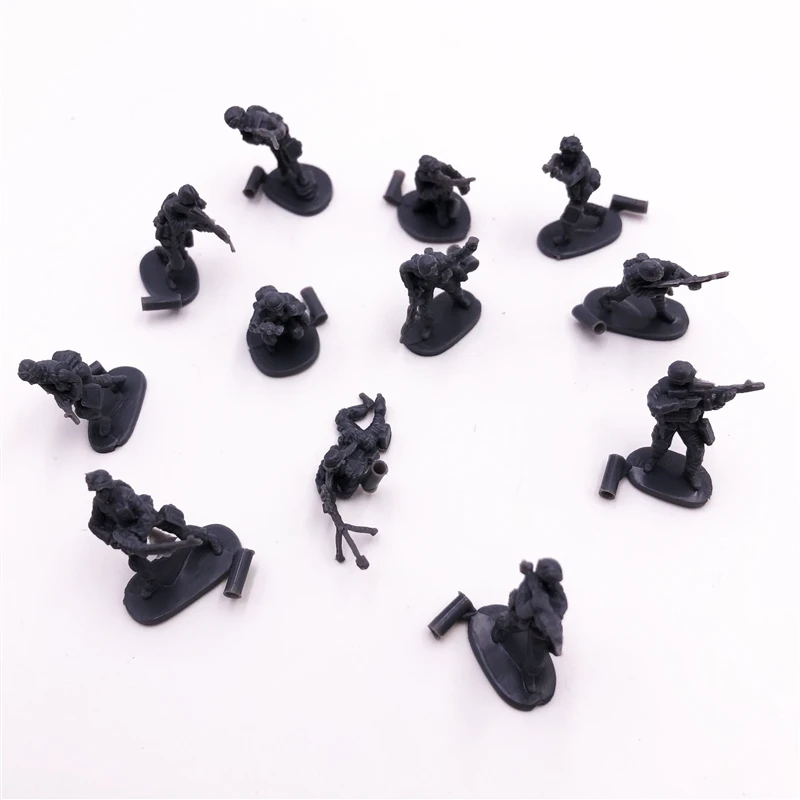 1:72 4D Assemble Soldier Model Plastic Small Soldier Different Shapes Sand Table Model Toy