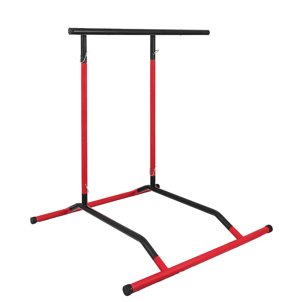 VEVOR 330LBS Pull Up Dip Station Gym Bar Power Pull Up Tower Chin Up Multi Function Steel Portable For Home Fitness