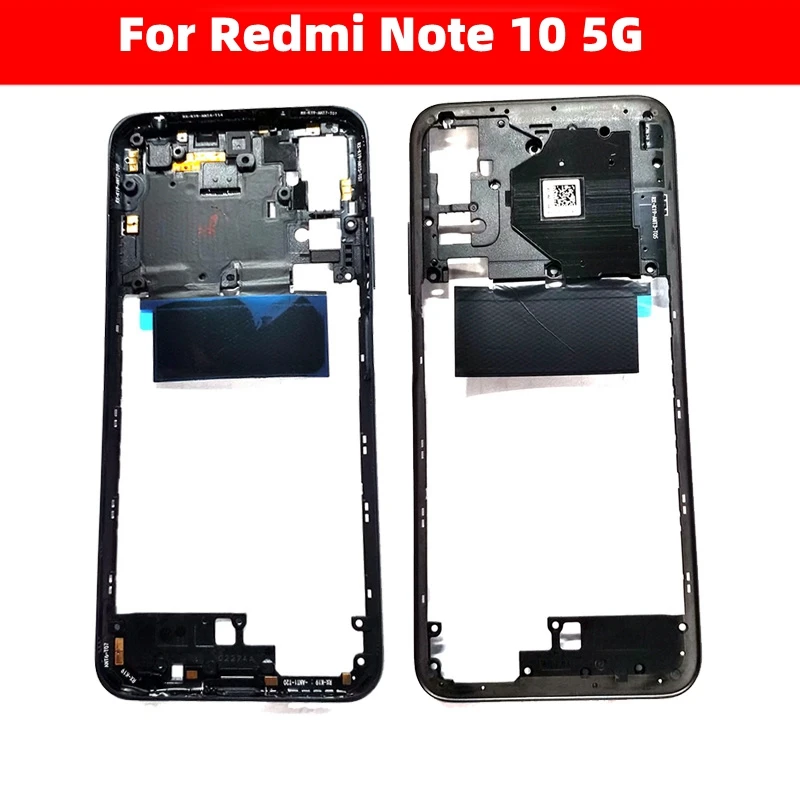 

Original Middle Frame For Xiaomi Redmi Note 10 5G With Volume Button Front Housing Middle Bezel Chassis Shell Parts