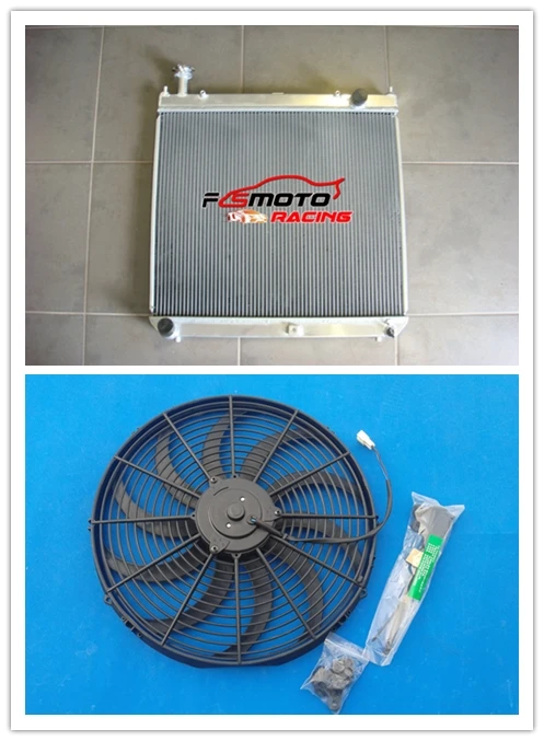 Full Aluminum Radiator + Fan For Toyota Hiace SBV 1995-2004 03 02 01 00 99 98 97 96