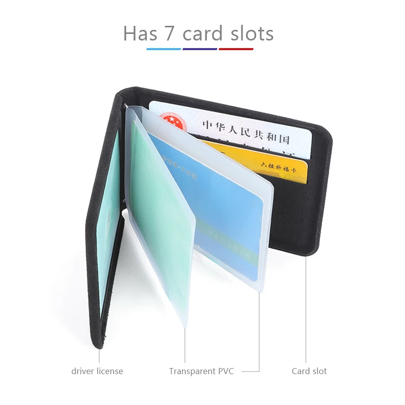 For BMW E46 E90 E60 5/6/7 Series F10 F20 F30 GT F07 X3 f25 X4 X5 X6 Alcantara Bank Credit ID Card Holder Men Card Package Holder
