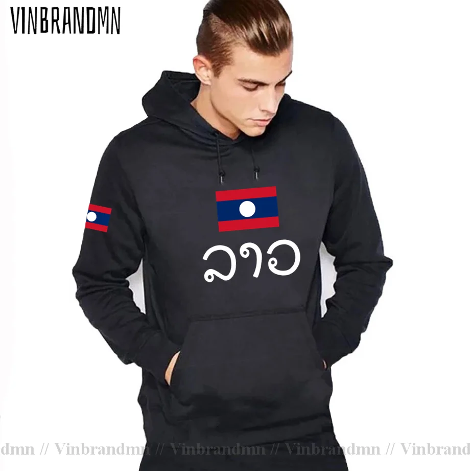 

Laos hoodie men sweatshirt sweat new hip hop streetwear tracksuit nation footballer sporting country flag new Tops Laotian Lao