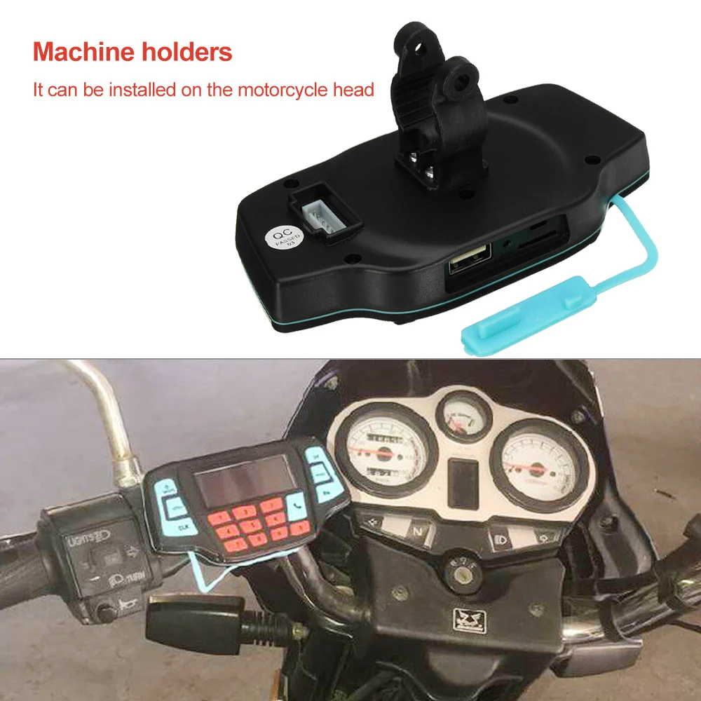 2pcs Motorcycle Sound System FM USB Bluetooth-compatible Audio Radio Stereo Speaker MP3 Music Player Scooter ATV Alarm