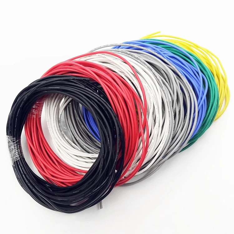 1M 18AWG Silicone Rubber Wire Electron Copper Wire Insulated LED Lamp Lighting Cable Soft Flexible High Temperature Line UL3135