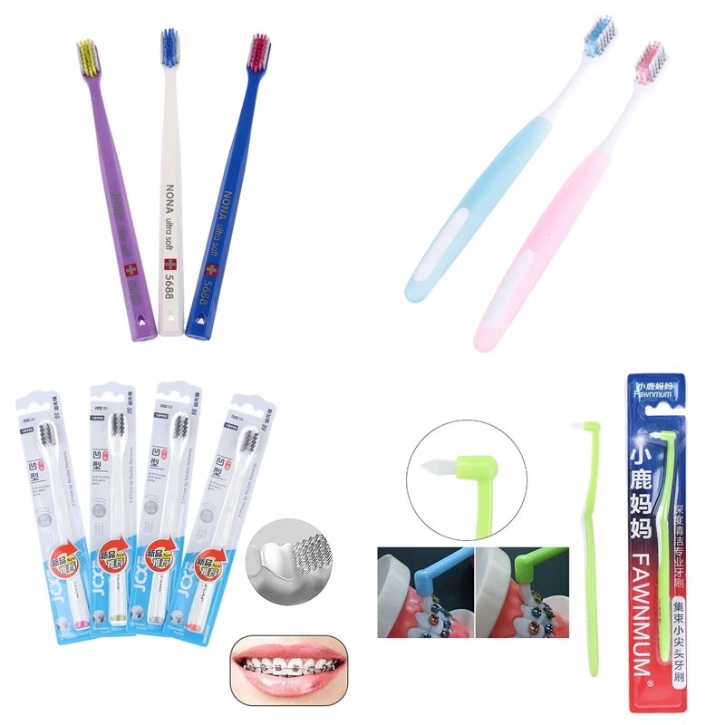 U Shape Orthodontic Toothbrush Bristle Teeth Brush Brace Interdental Denta Floss