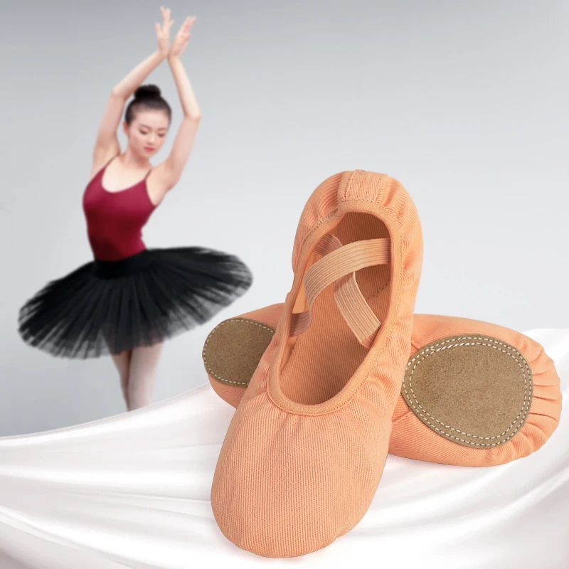 Ballet Dance Shoes for Women Girls Split Soft Sole Stretch Canvas Ballet Slippers Elastic Fabric Professional Ballet Shoes