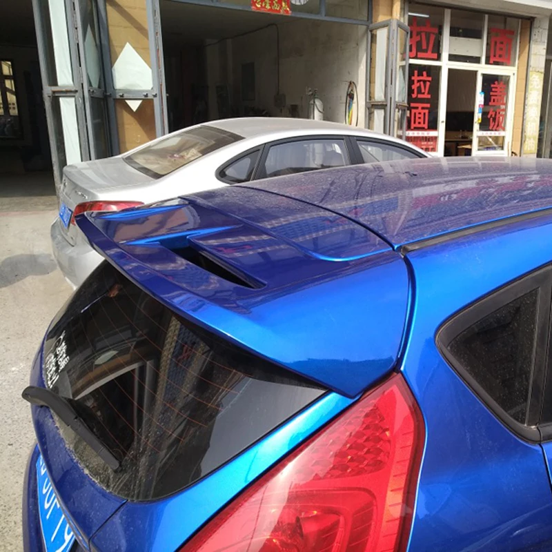 For Ford Fiesta 2009 2010 2011 2012 2013 ABS Plastic Unpainted Primer Color Rear Roof Trunk Boot Wing Spoiler Auto Part