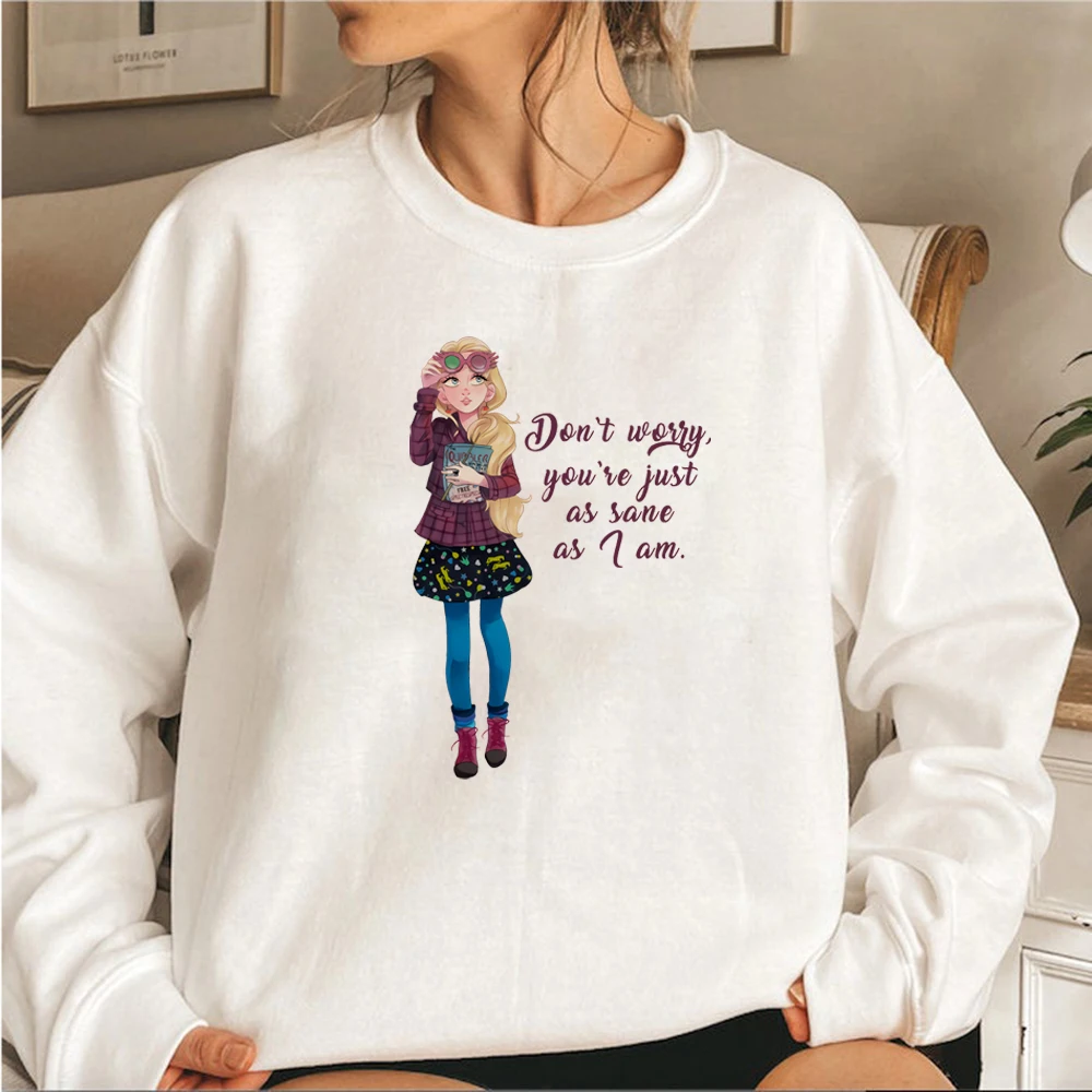 Luna Lovegood Sweatshirt Don't Worry You're Just As Sane As I Am Hoodie Spectra Specs Book Lover Pullover Wizard Sweatshirts