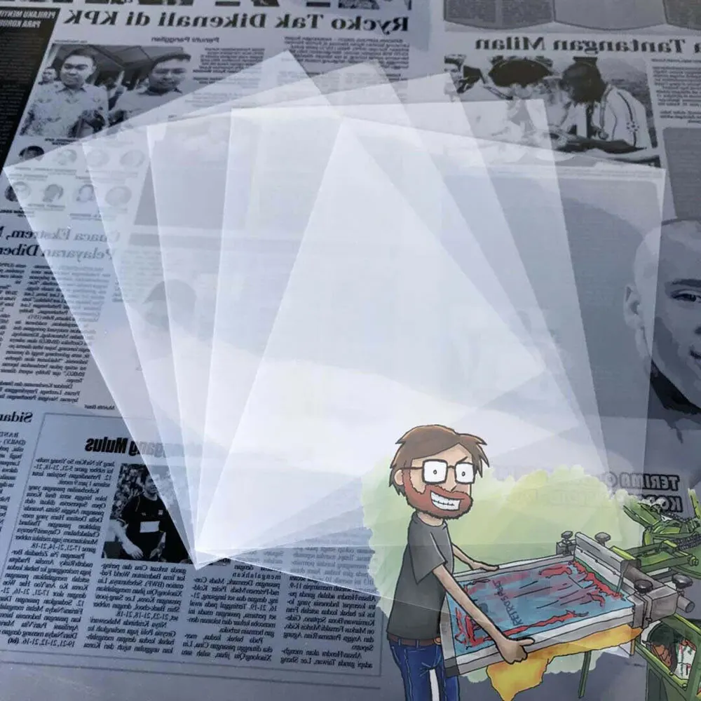 100 Sheets/pack CALCA 33 x 48cm Waterproof Inkjet Milky Transparency Silk Screen Printing Film
