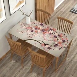 3D Plant Printing Waterproof Oil-proof Table Cover Coffee Table Crystal Plate Mats Soft Glass 1.5mm Thick Plastic Tablecloth Dec