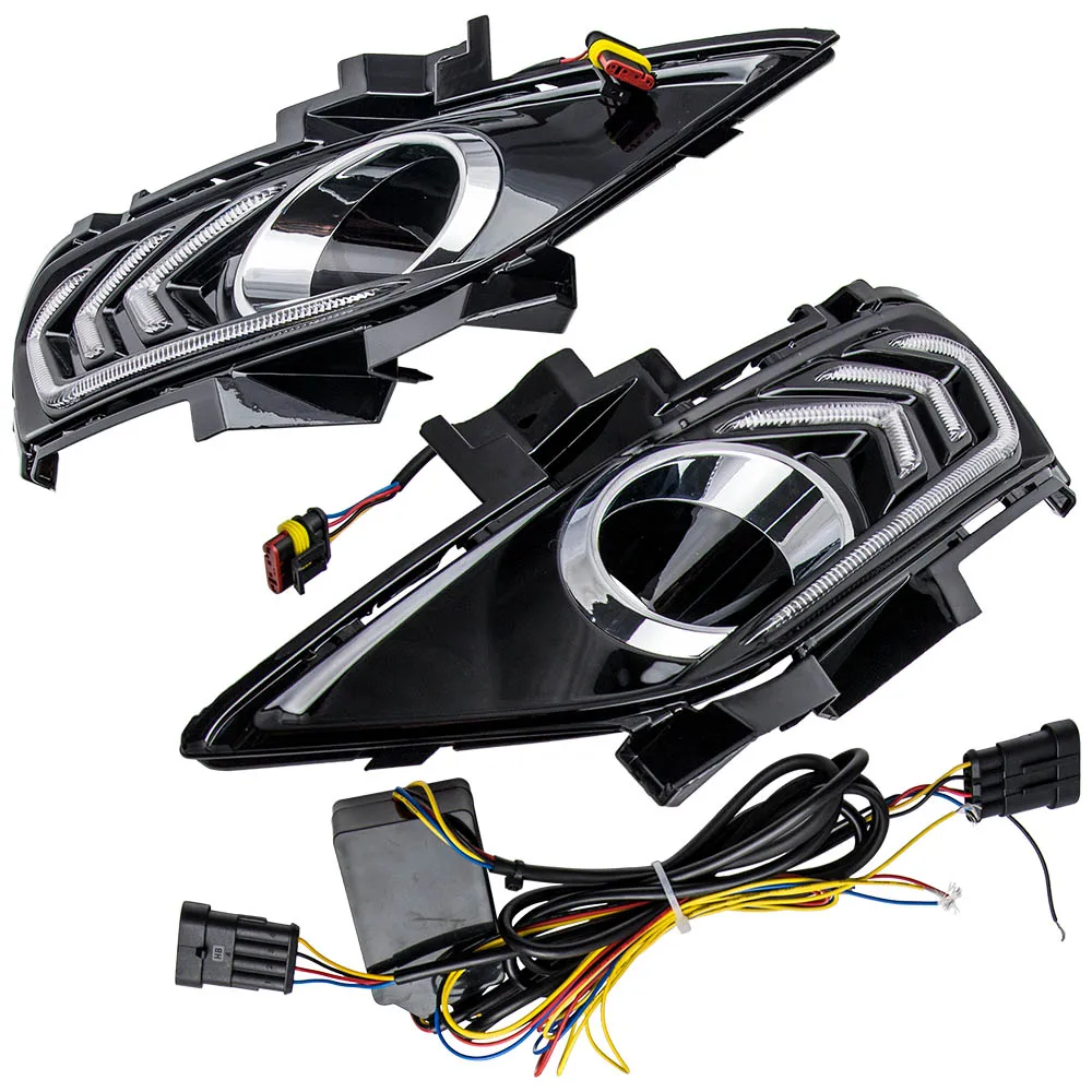 

LED DayTime Running Fog Driving Light Replacement 3 Color For Ford Fusion 13-16