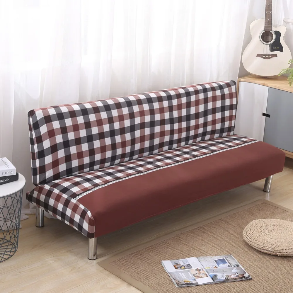 

Plaid Armless Couch Sofa Covers For Living Room Universal Elastic Covering For Sofa Bed Stretch Sofa Bed Slipcovers 24 Styles