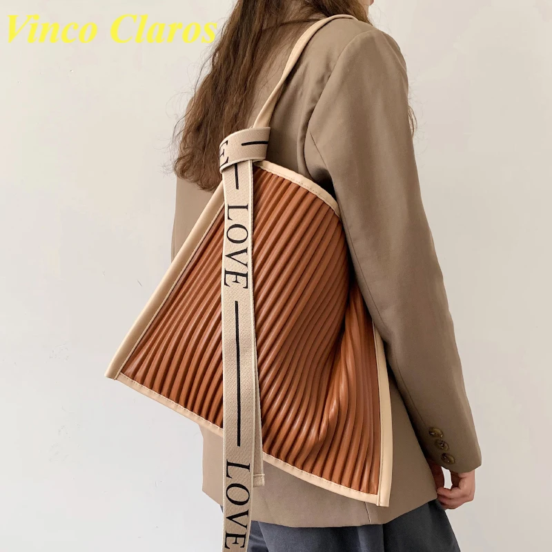 Fashion Pleated Handbags Women Shoulder Bags Bolso Brand Designer Big Bags Large Sac A Main New Square Purses Luxury Hand Bags