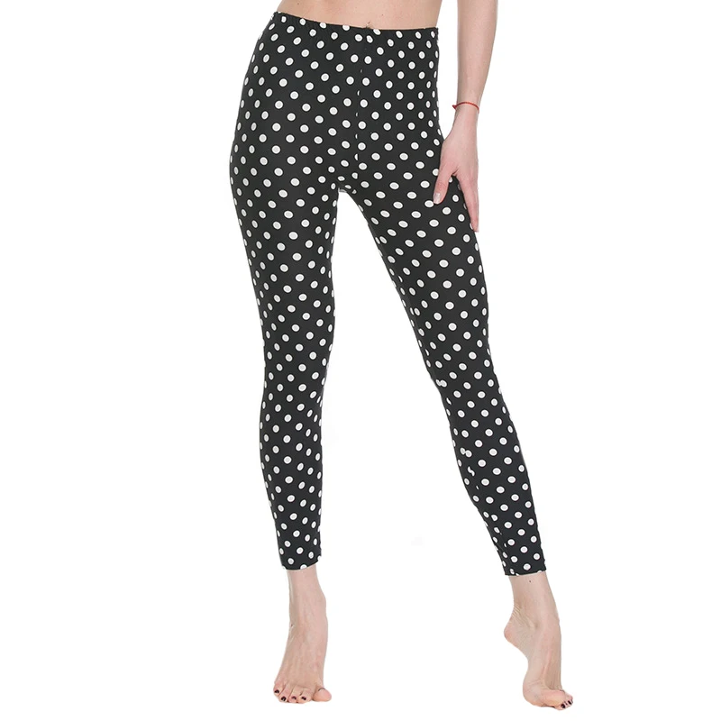 VISNXGI Quần Legging Nữ Cao Cấp Chấm Thể Dục Quần Leggin Mujer Cao Co Giãn Áo Thể Thao Nữ Polyester Áo In Họa Tiết Quần