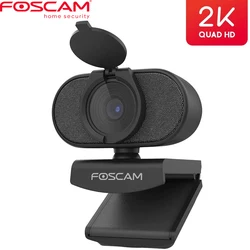 Foscam W41 Super HD 4MP 2K  USB Webcam with Built-in Dual Microphone for Live Streaming