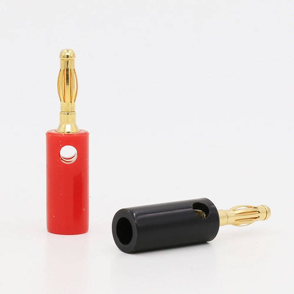 High Quality 24pieces 4mm Audio Speaker plug,Wire Cable Screw Gold Plated Banana Plug jack Connectors