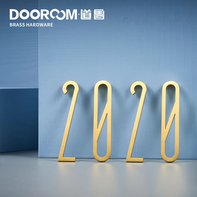 Doroom kreatywne mosiężne cyfry 0-9 dla płyta drzwi numeru domu numer pokoju hotelowego numer piętra dekoracja willi szyld — zdjęcie 6