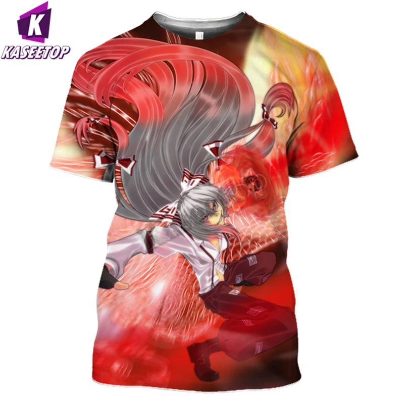 Touhou Project Tshirt Men 3D Print Anime Girl T Shirt Senpai Women Punk Bikini Hentai Loli Inubashiri Momizi Unisex Tops T265