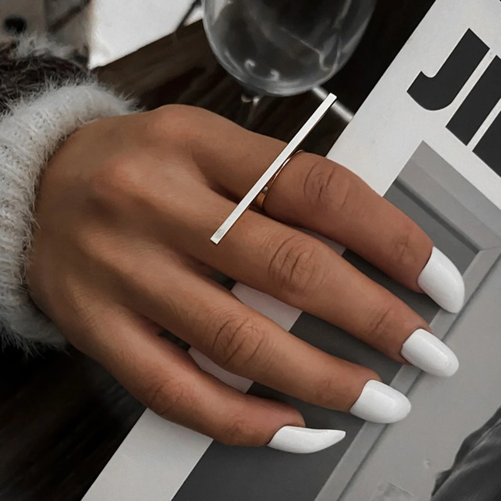 Hip Hop Cross Ring On Finger Chains Adjustable Jewelry Rings for Men Women Gothic anillos Aesthetic Rings 2021 Trend Accessories