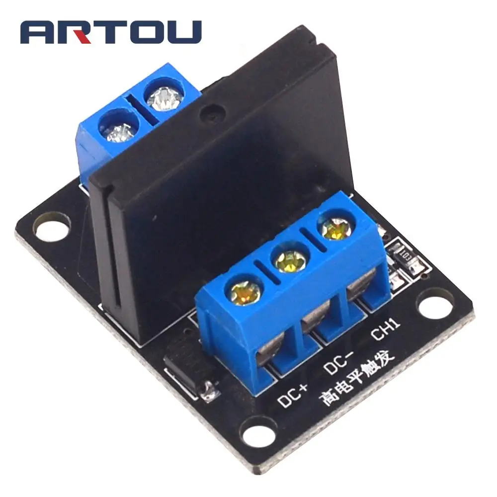 5V/12V/24V/3-24V 1 Channel Solid State Relay Module High Level Relay DC-AC/DC-DC PCB SSR AVR DSP for arduino Diy Kit