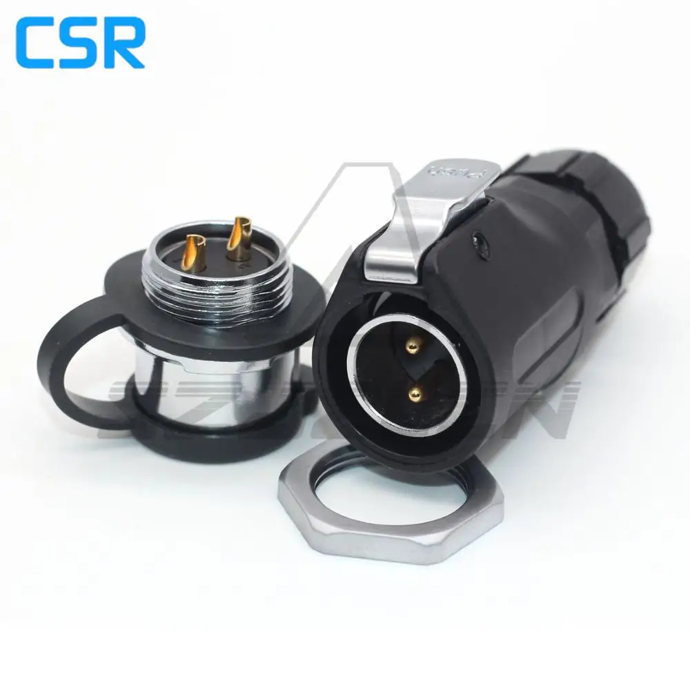 XHP20 , 2 3 4 5 6 7 8 9 10 12 Pin Waterproof Connector  IP65 Cable Connector Plug & Socket Back Nut Panel Mount Connector