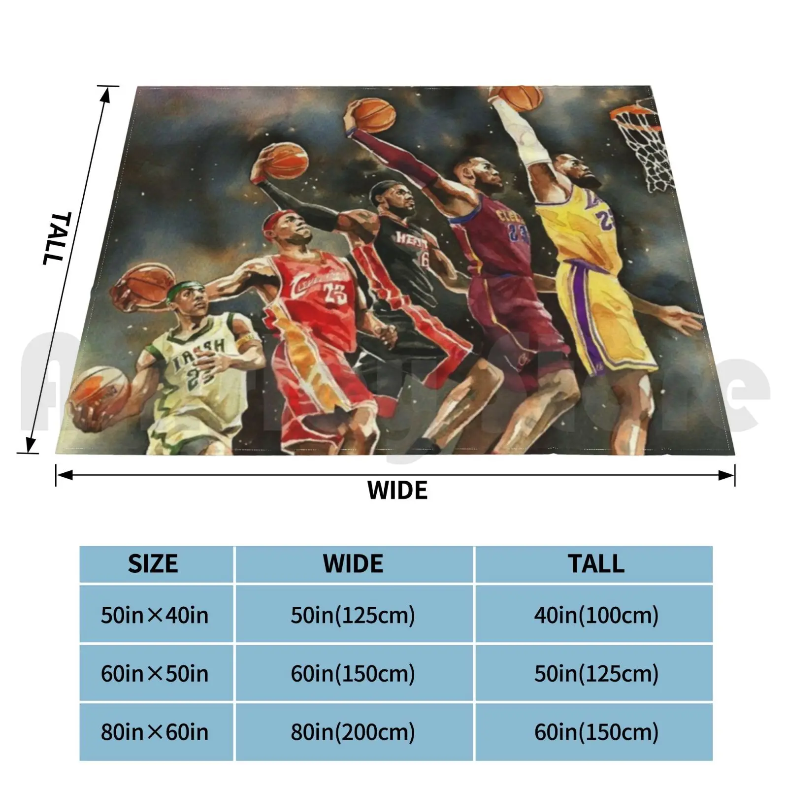 Shot Of Basketball Blanket Super Soft Warm Light Thin Basket Games King Sport Parody Shift Player 23 Team Crown Sneakers