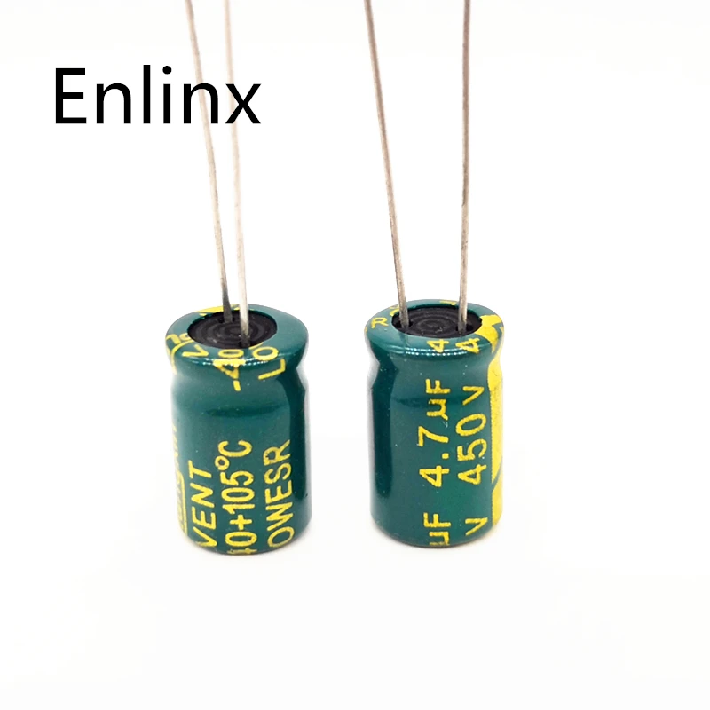 20-100pcs 450V 4.7UF high frequency Aluminum Electrolytic Capacitor 4.7UF 450V 8X12mm 20%