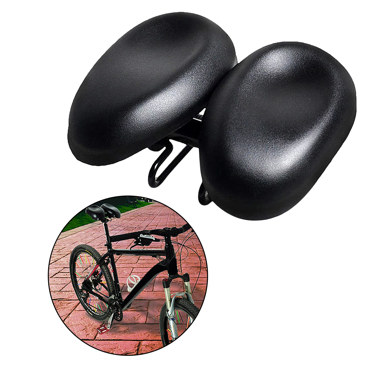 PU Leather Bicycle Dual Pad Bicycle Saddle Soft Seat For Comfort Mountain Road Bike Saddle Cushion Comfortable Bicycle Saddle