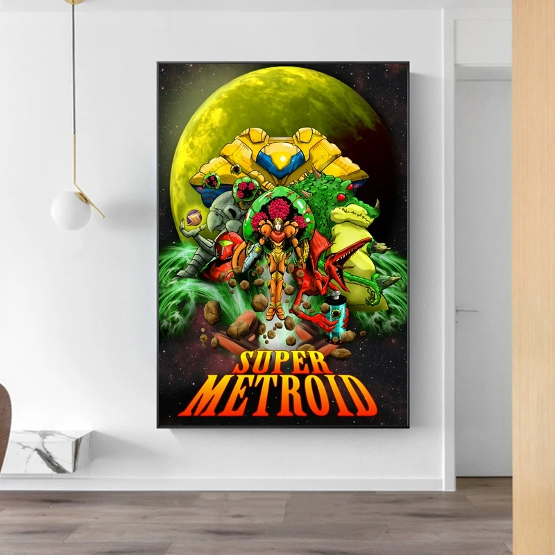 Super Metroid Game Poster Home Wall Painting Decoration (No Frame)