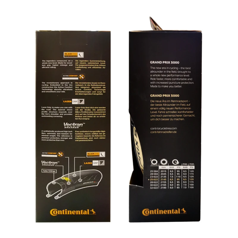 Continental-neumáticos para bicicleta de carretera GrandPrix 5000/700X25C Clincher 28C, color crema, resistentes a puñaladas, GP5000