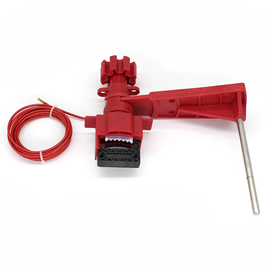 Valve Lockout Tagout Device Single Arm With Cable Universal Gate Valve Lockout For Most Valves Loto Supplier