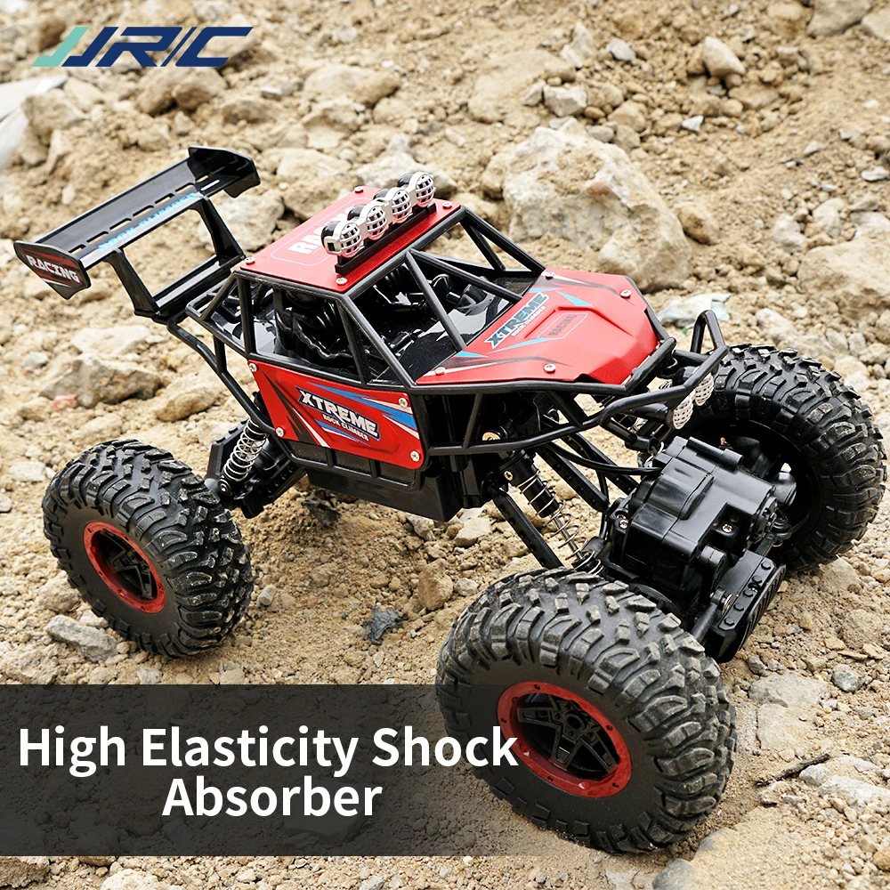 JJRC Q112 1/14 Rc Car 4Wd 2.4G Radio Controlled Car Alloy High-Speed Electric Climbing Car Off-Road Vehicle with Cool Light Toy