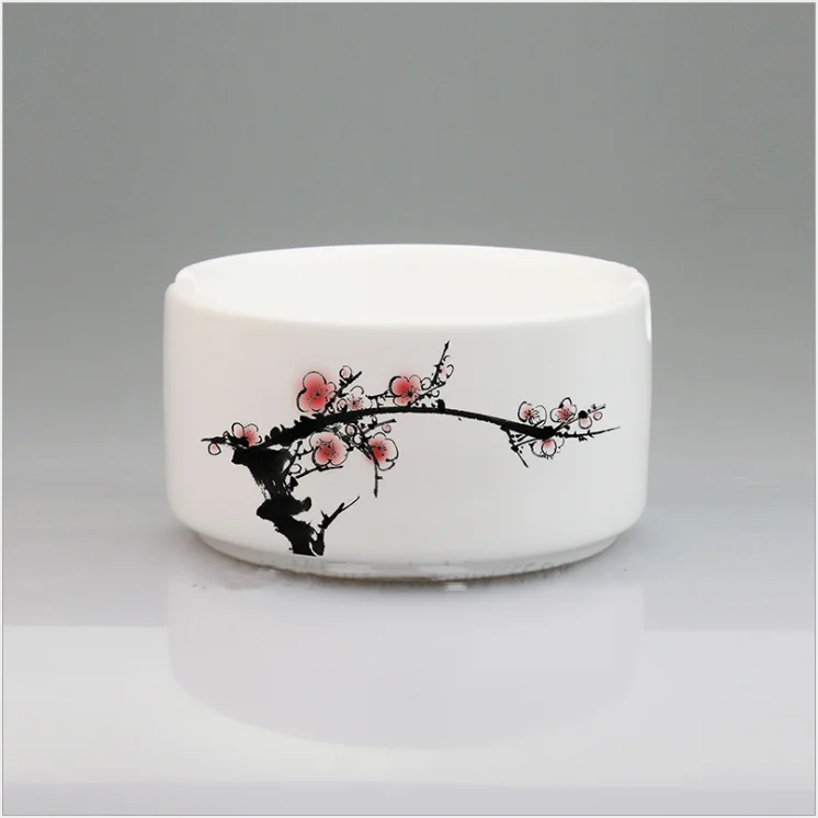 

4pcs/lot Blank Sublimation Bone China ashtray Prtinting by Sublimation INK DIY Transfer Heat Press Printing