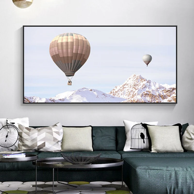 

Hot air balloon travel decoration painting bedroom bedside decoration painting warm simple modern hotel landscape horizontal