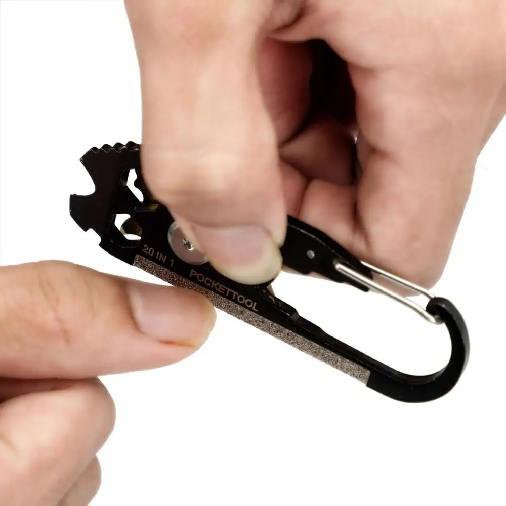 20 in 1 stainless steel wrench screwdriver EDC outdoor portable small tool multi-functional key chain