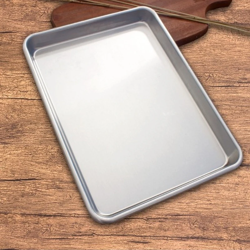 33*45*2.5 CM Kitchen Storage Trays Pan Stainless Steel Rectangle Food Cake Bread Baking Plates Household Bakeware Cooking Tools