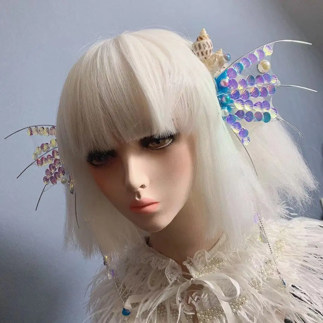 Waterproof Mermaid Ear Accessories For Women Halloween Spirit Cosplay Pixie Fairy Headwear Elf Headdress Photography Props