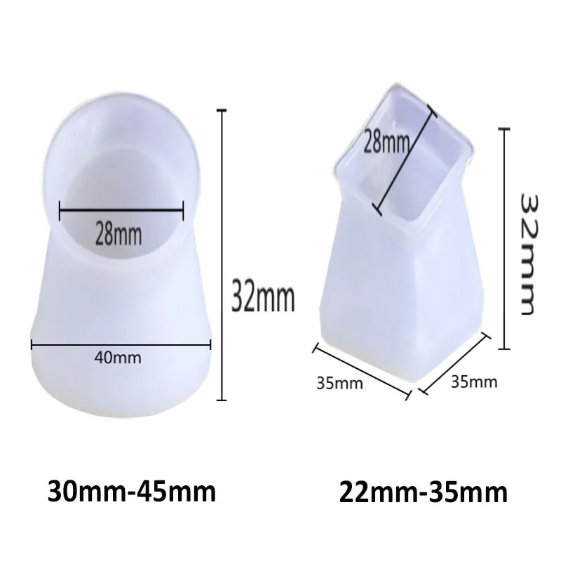 2Pcs สแควร์/รอบยางซิลิโคนเฟอร์นิเจอร์เก้าอี้ขา Caps ท่อปลั๊กลื่นเท้าฝุ่น