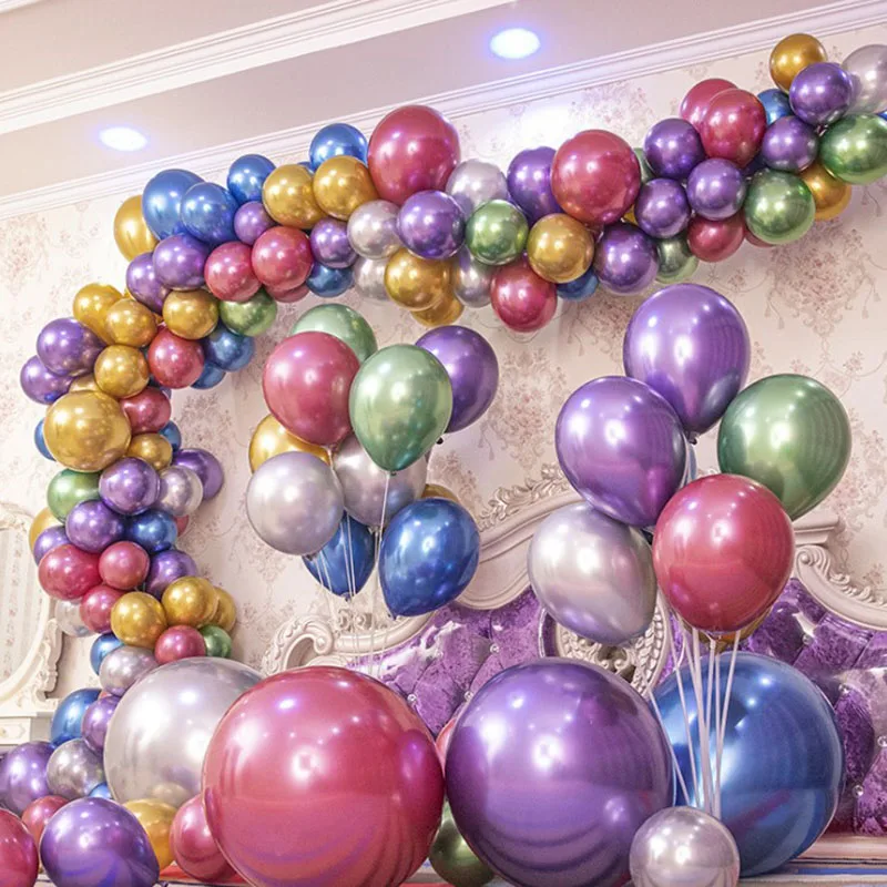 Metal Chrome Balloon Latex Helium Balloons Birthday Party New Year Decoration Wedding Room Decor Baby Shower Globos Supplies image 2