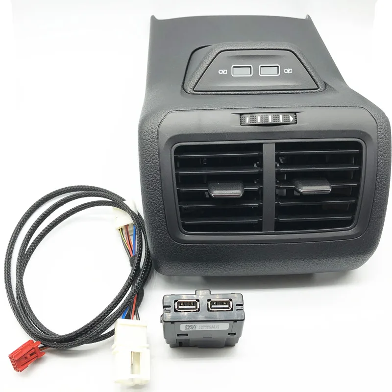 Auto LHD Hinten Sitz Air Vent Outlet Doppel USB ladegerät Armerst USB Lade Schalter Buchse Adapter Kabel Für Golf 7 MK7 7,5